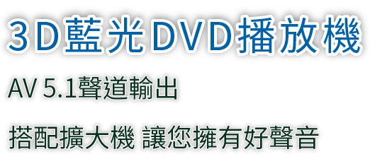 3D藍光DVD播放機 AV 5.1 聲道輸出 搭配擴大機 讓您擁有好聲音